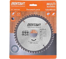 Диск пильный по мультиматериалам Orientcraft 160х32/30/20мм, 48Z 1009216048