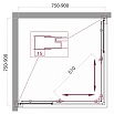 Душевой уголок BelBagno Unique 75/90x75/90 матовый