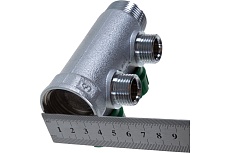 Регулирующий коллектор FAR 1&quot; ВР-НР с 2 отв. 1/2&quot; НР межосев. 45 мм FK 3821 112