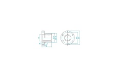 Гайка трапецеидальная c фланцем TECHNIX бронза d=40 мм, шаг резьбы 7 мм, прав. резьба, BFM 40-7-D BFM407DTECHNIX
