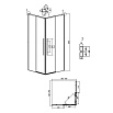 Душевой уголок Grossman Galaxy 300.K33.01.8080.10.00 80x80 прозрачный, хром