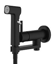 Смеситель Aquatek Ника AQ1819MB с гигиеническим душем, черный матовый