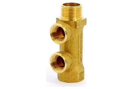 Коллектор Tiemme 2 отвода, 3/4"х1/2"В (латунь) 1910052 / 1932G050402