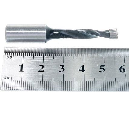 Сверло присадочное усиленное "глухое" (6x57.5 мм; S=10 мм; RH) ROTIS 412.0657R