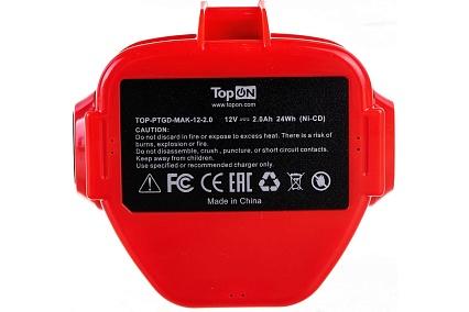 Аккумулятор для электроинструмента (Ni-Сd, 12В, 2Ач) Topon TOP-PTGD-MAK-12-2.0