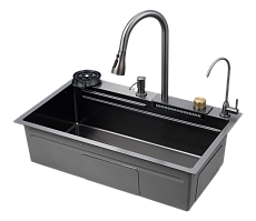 Кухонная мойка многофункциональная Savol 75 см S-SC003Q графит