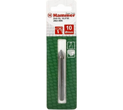 Сверло по плитке и стеклу Flex 202-406 DR GL (10х80 мм) Hammer 30822