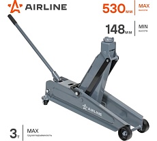 Домкрат подкатной Airline 3т (MIN - 148 мм, MAX - 530 мм) AJ3F530