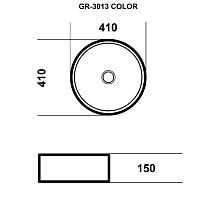 Раковина Grossman Color GR-3013VIM 41 см бордовый матовый