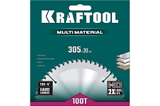 Диск пильный по алюминию Kraftool Multi material 305x30 мм, 100Т 36953-305-30