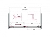 Душевая дверь BelBagno SOFT_CLOSE-1-BF-1-100-C-GM 100x200 прозрачная, оружейная сталь