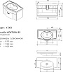Тумба с раковиной Caprigo Nokturn 80 см