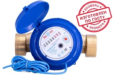 Счетчик воды ЭКО-М ЭКОМЕРА-32И холодный, одноструйный, импульсный Э-32ОХИ-160-СК