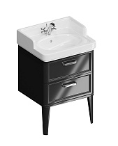 Мебель для ванной Kerama Marazzi Pompei New 60 см 2 ящика, черный глянцевый