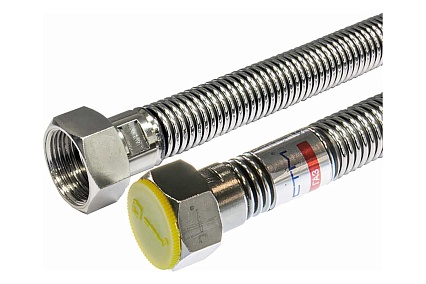 Подводка для газа СТМ ГАЗ сильфонная, 1/2", гайка-гайка, 150 см CGHF1215