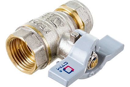 Шаровой кран для воды СТМ СТАНДАРТ 16х1/2", ц/г, бабочка CWPF1216