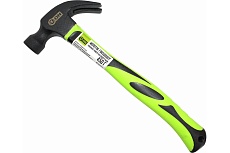 Молоток-гвоздодер ON кованый, с фиберглассовой ручкой, 450 г 06-11-450