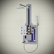 Душевой набор Timo Tetra-Thermo SX-0199/17SM термостат, золото матовое