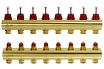 Коллекторы Danfoss FHF-8F с расходомерами для 8 контуров 088U0528