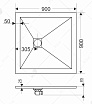 Поддон для душа RGW ST-Co 16152099-10 90x90 бетон/цемент