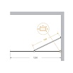Душевая перегородка Cezares LIBERTA-L-1-TB-125-C-NERO 125x195 прозрачная, профиль черный