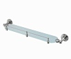 Полка WasserKRAFT Ammer K-7044 с бортиком, матовый хром