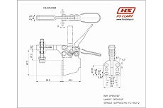 Зажим с горизонтальной рукоятью HAO SHOU HS-225-DSM