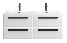 Тумба с раковиной Cezares Eco-Cer-N 120 см, 4 ящика Bianco Lucido