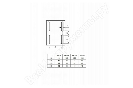 Сверлильные тиски PROMA SV-125 25000125