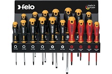 Набор отверток Felo Ergonic SL/PZ/PH/Tx и VDE на стальной стойке, 17 шт 40091743