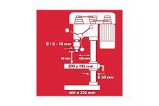 Станок сверлильный Einhell TC-BD 630/1 630 Вт, 250-2400/мин, патрон 16 мм, МК2 4520597