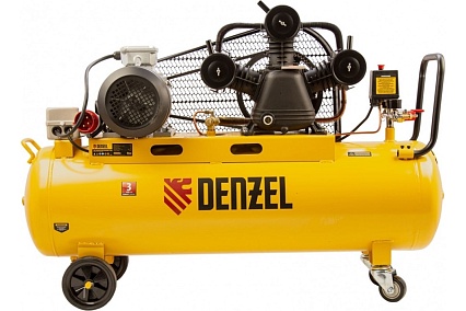 Воздушный компрессор с ременным приводом Denzel BCW3000-T/100, 3,0 кВт, 100 литров, 520 л/мин 58118
