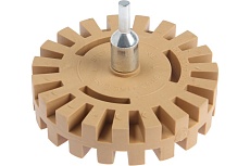 Круг шлифовальный резиновый для очистки от клея, ценников, скотча, 100х25x6 мм Тундра 5470948