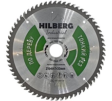 Диск пильный по дереву Industrial 216х30 мм, 64Т, тонкий рез Hilberg HWT218