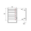 Полотенцесушитель электрический Point PN10856B П6 50x60 диммер справа, черный