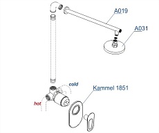 Душевой набор WasserKRAFT Kammel A12831