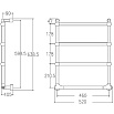 Полотенцесушитель электрический Margaroli Sole 512TS4604CRB 52x64 хром