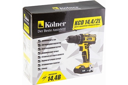 Аккумуляторная дрель-шуруповерт Kolner KCD 14.4/2L 8020100381