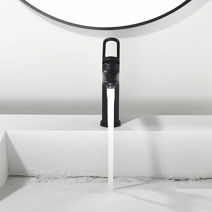 Смеситель для раковины Black&White Gravity GF-7109-MB черный матовый