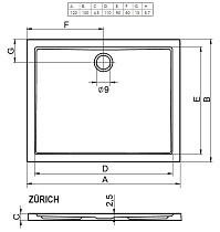 Поддон для душа Riho Zürich 292 120x100