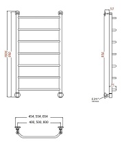 Полотенцесушитель водяной Aquanet Fiona 60x100 см