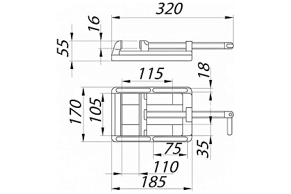 Станочные тиски 4" Сорокин 20.4