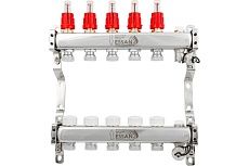 Коллекторная группа Essan GROUP802 нержавейка, 1"x3/4" EK 5 выходов, с расходомерами 180222505-77