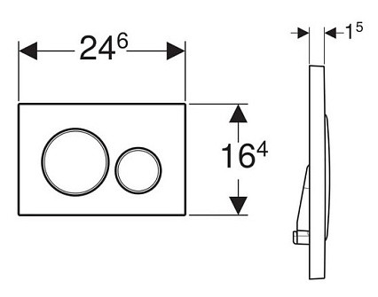 Кнопка смыва Geberit Sigma 01 115.770.JQ.5 лакированный матовый хром