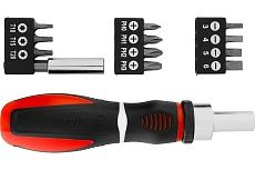 Реверсивная отвертка с набором бит Matrix MASTER CrV, 11 шт. 11546