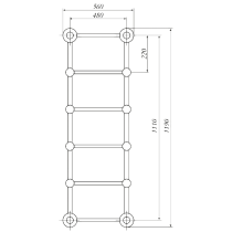 Полотенцесушитель электрический Migliore Colosseum 56x119 SX ML.CLS-EL.310.CR хром