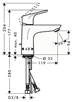 Смеситель для раковины Hansgrohe Focus 31621000, донный клапан