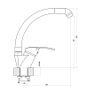 Смеситель для кухни Florentina Мира FL, грей 313.38H.1123.305
