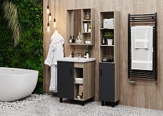 Мебель для ванной Onika Тимбер 60 см серый матовый/дуб сонома