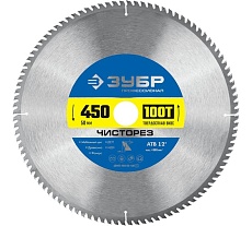 Пильный диск по дереву Зубр Чисторез 450x50 мм, 100Т 36905-450-50-100_z01